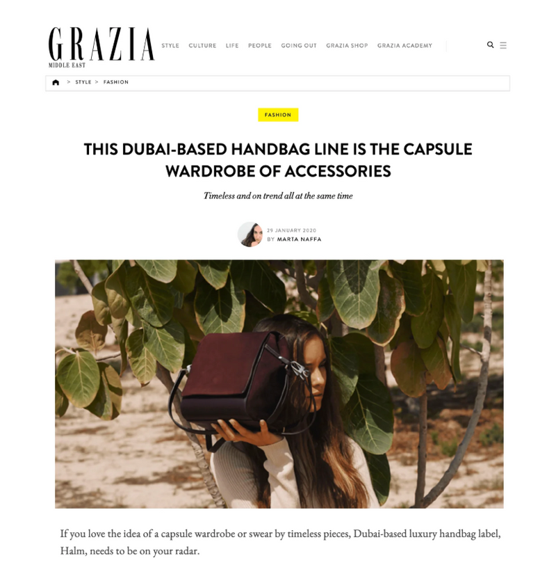 This Dubai-based handbag line is the capsule wardrobe of accessories.