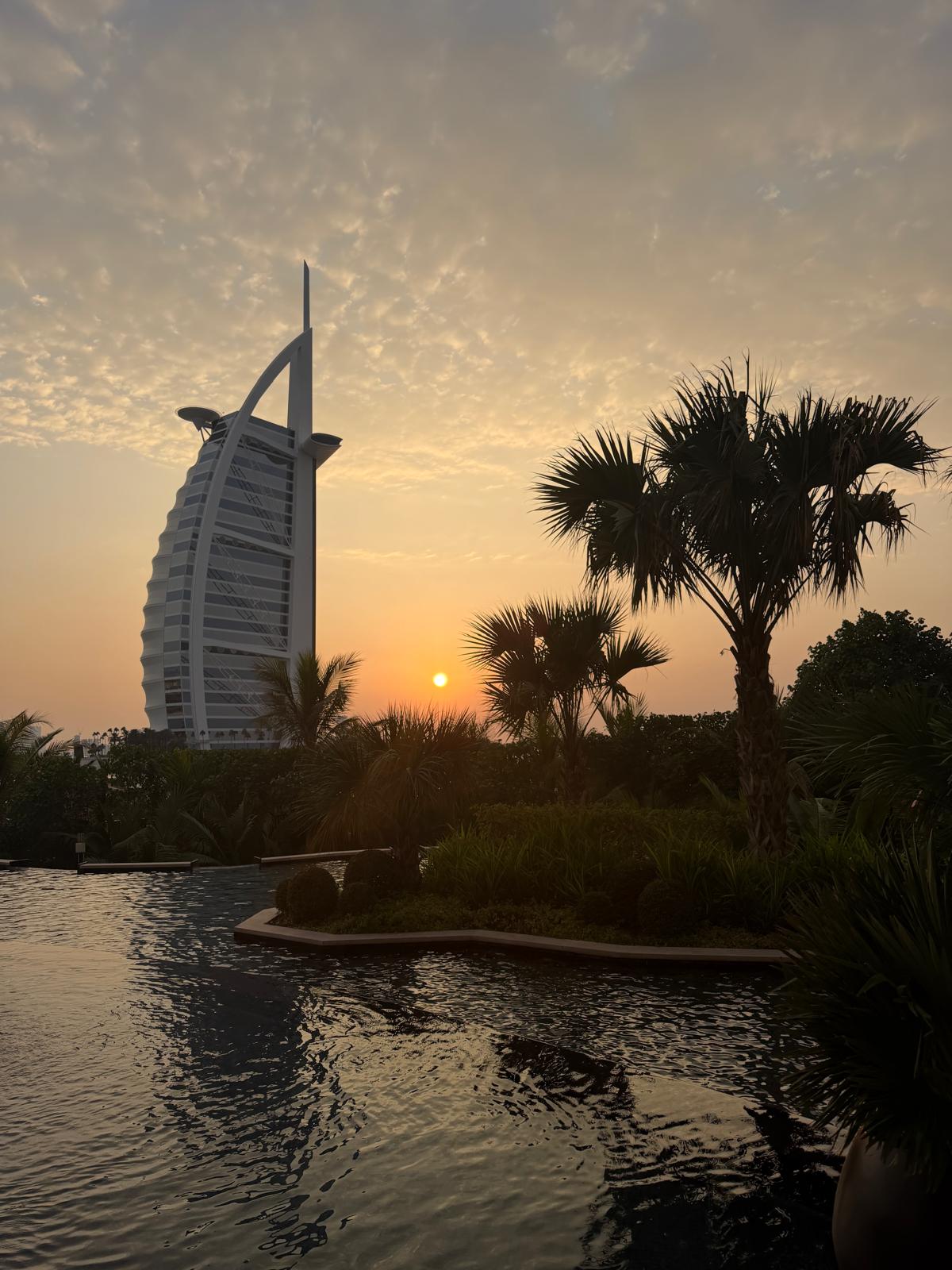 Jumeirah Burj Al Arab at sunset 